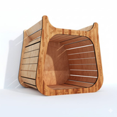Parametric cozy cat striped bed