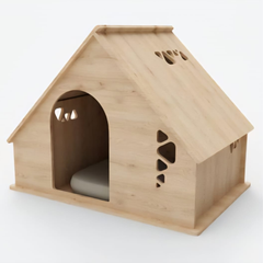 2 in 1 Modern Pet house with feeding shelfs