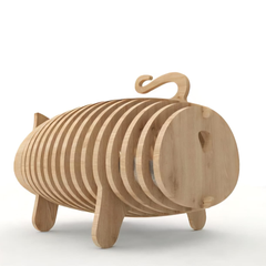 Parametric cat shape house and bed plywood